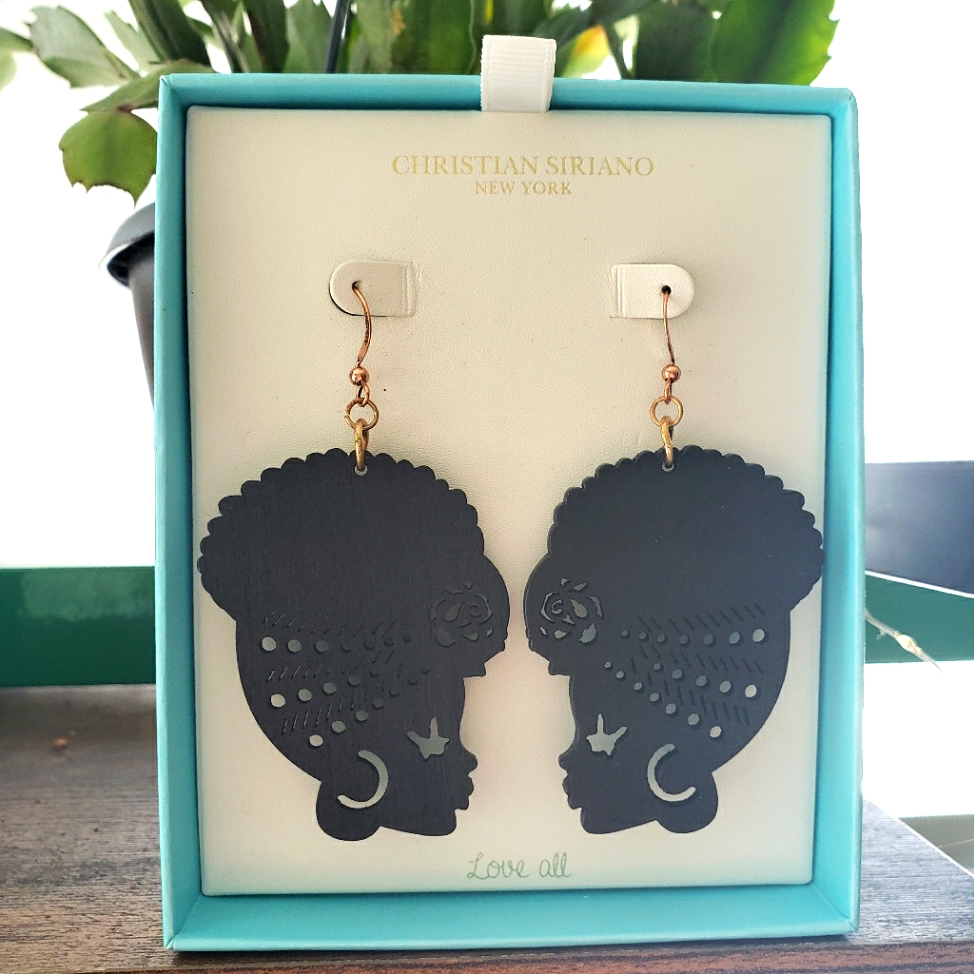 Christian Siriano Love All Lucite Dangle Earrings 20$